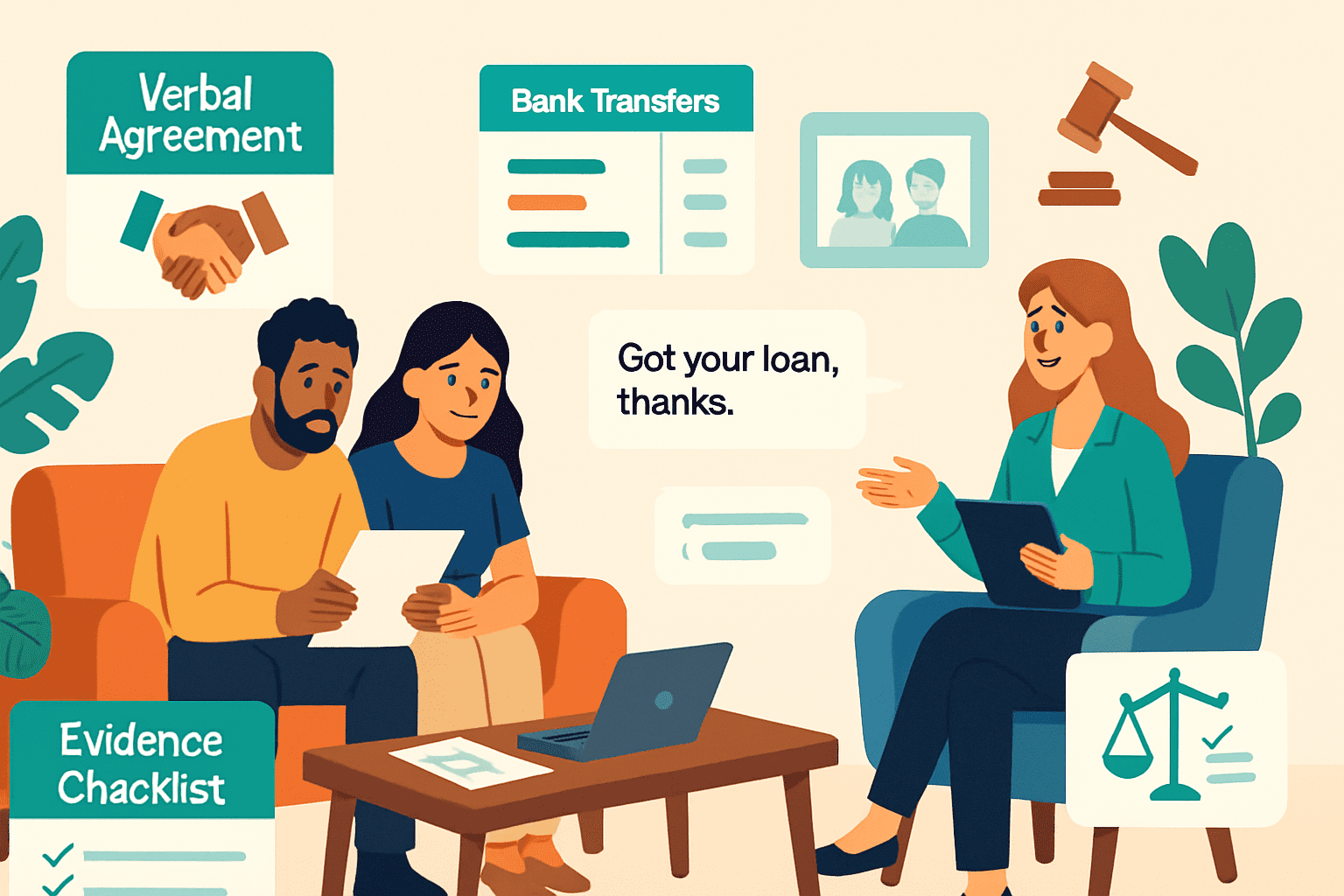 proving verbal family loan in court legal requirements
