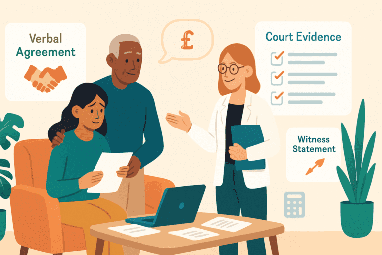 proving verbal family loan in court legal requirements